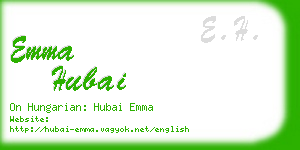 emma hubai business card